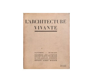 L'architecture Vivante 1925 Automne（秋号）