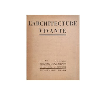 L'architecture Vivante 1925 Hiver（冬号）