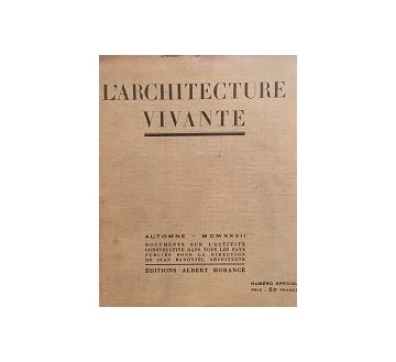 L'architecture Vivante 1927 Automne（秋号）