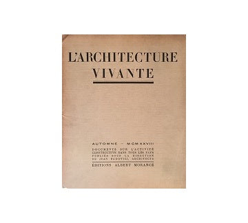 L'architecture Vivante 1928 Automne（秋号）