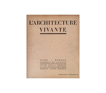 L'architecture Vivante 1929 Hiver（冬号）
