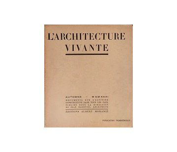 L'architecture Vivante 1931 Automne（秋号）