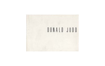 DONALD JUDD　ドナルド・ジャッド展